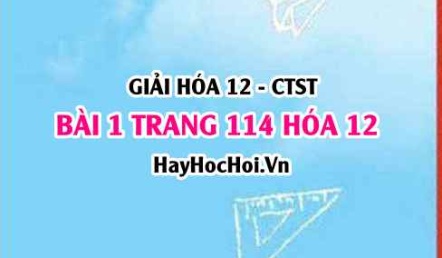 Giải bài 1 trang 114 Hóa 12 Chân trời sáng tạo SGK